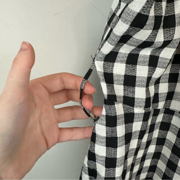 ASOS | Black and White Gingham Tiered Skirt Mini Dress Size 12 NWT - Picture 3 of 6